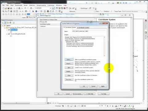 how to define projection in arcgis