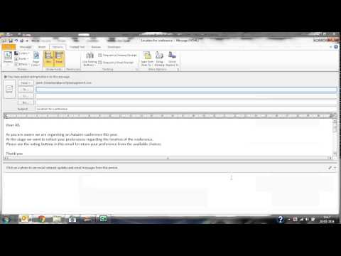 how to provide voting buttons in outlook