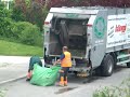 green waste refuse truck