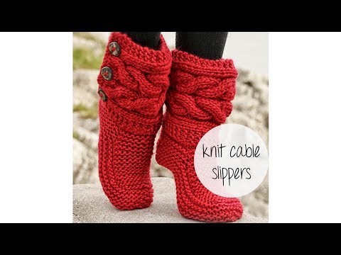 how to knit easy slippers