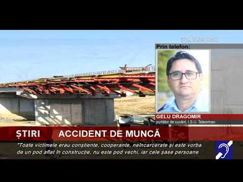 Accident de muncă grav, pe șantierul noului pod de pe râul Vedea, în județul Teleorman