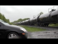 Click here to watch this video RARE!!!!! CN 416 (Mixed) W/ Siemens Rail Vehicle. @ RR14 23MAY12 ES44DC 2304 Leading