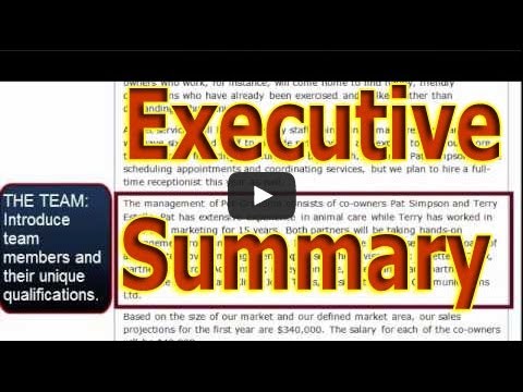 how to write executive summary