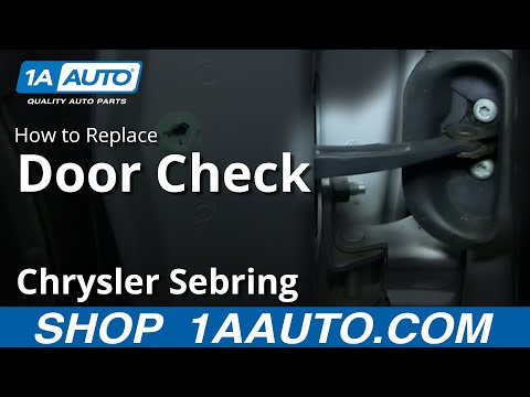 How To Install Replace Fix Door Swing Check Stop 2001-06 Chrysler Sebring Dodge Stratus