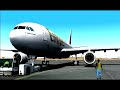 FS2004 A330-300  Emirates  take off Dubai International Airport