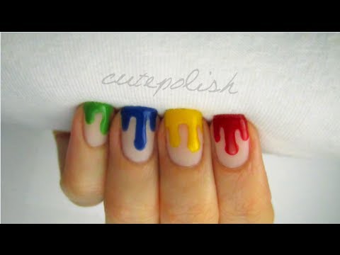 how to do a paint splatter on nails
