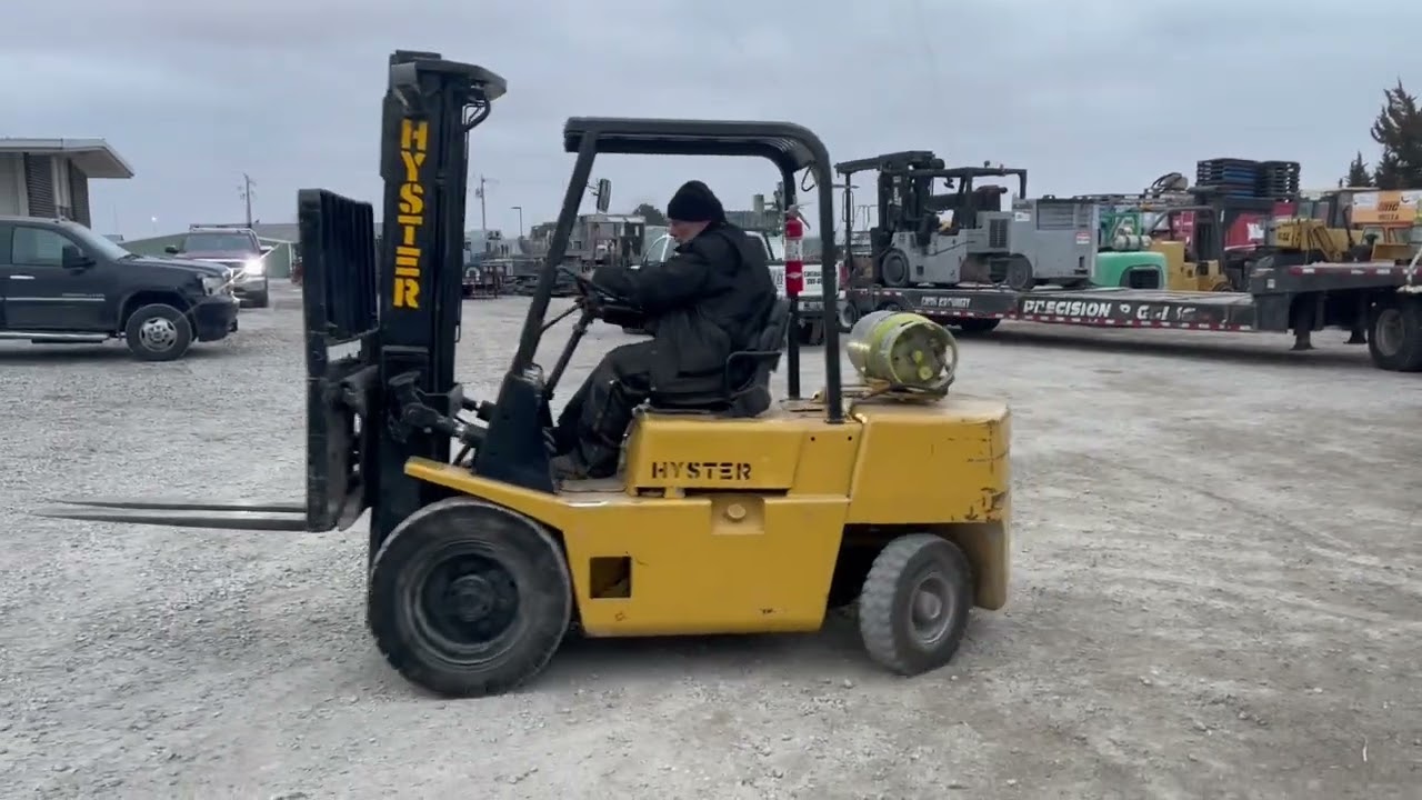 1 - PREOWNED HYSTER PROPANE FORKLIFT, MODEL #: H60XL, S/N: 41778142666, YEAR: 1992