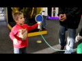 cute little jay getting crazy with the paddle on a game of digital table tennis. we all like to see his premium moves.