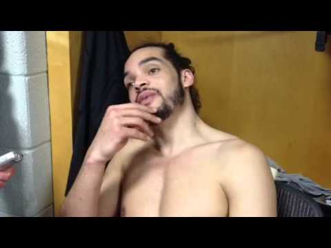 chicago - Joakim Noah finds out it's snowing outside in Chicago.