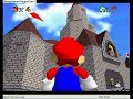 the castle grounds of super mario 64 with updated textures from risio's excellent texture pack.