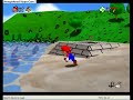 the castle grounds of super mario 64 with updated textures from risio's excellent texture pack.