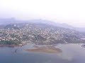 Helicopter flight from Freetown to Lungi Airport
