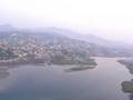 Helicopter flight from Freetown to Lungi Airport