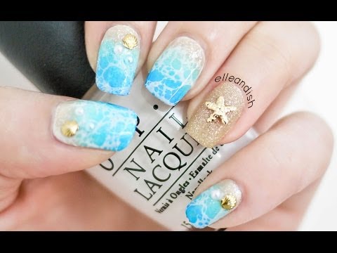 Spring Break: Water Spotted Beach Nails (2 Ways!)