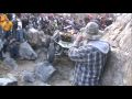 Shannon Cambell Winches past Plack Rock on Jackhammer