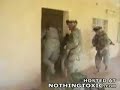 A soldier having fun at training