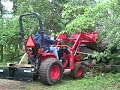 Kubota B7510 knocks over shed Kubota B7510 knocks over shed
