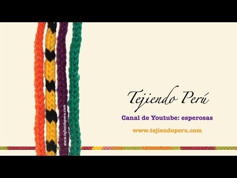 Icord o cordón tubular tejido a crochet