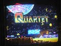 this video was shot at funspot in weirs beach, nh back in november 2008. i played for 5 minutes as a gameplay sample for anyone who hasn't seen the game in action. quartet is a 4 player side-scrolling platform action game that came out in 1986 on sega's system16 arcade hardware. it is similar to atari's gauntlet where players can buy in more health per coin inserted and the characters have different speed and firepower types between them. the differences are that the game is in a sci-fi ...