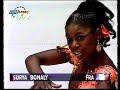 1995 european championships dortmund ladies sp surya bonaly.  if she did have a broken toe at this event she was certainly brave.  curiously, this was (like wc '95) another sp when she gave the judges the excuse to get the knives out when marking her, and they really didn't.  for all the times you could argue they gave her a hard time, sometimes they were actually quite nice.  and just when i thought they were going to give ec 94 to baiul, they didn't.  different juries, different opinions i guess.  i still would have had her 1st in wc /93 tho, and maybe 94.