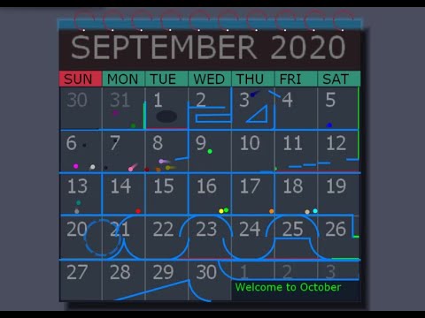 The September Rush | Marble Calendar Race | Algodoo Marble Race