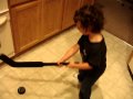 2010-05-26 | Ben Jr Playing Hockey in the house ~> He says he's Patrick Marleau and that I'm Joe Pavelski ... MOV04533 ... ()