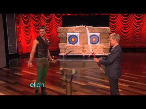 Josh Duhamel Gives an Archery Lesson Josh Duhamel Gives an Archery Lesson