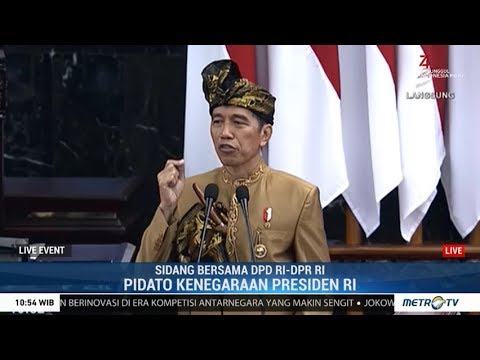 (Full) Pidato Luar Biasa Presiden Jokowi di Sidang Bersama DPR - DPD RI 2019