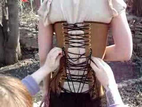 how to fasten a corset