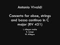 Antonio Vivaldi: Concerto for oboe, strings & b.c. in C major (RV 451)