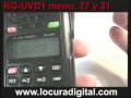 WOUXUN KG-UVD1 COMO GUARDAR FRECUENCIAS EN CANALES. MENU= 27 Y 21