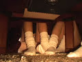 Loose socks under the table! Loose socks under the table!