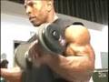IFBB pro bodybuilder David Henry pumps up