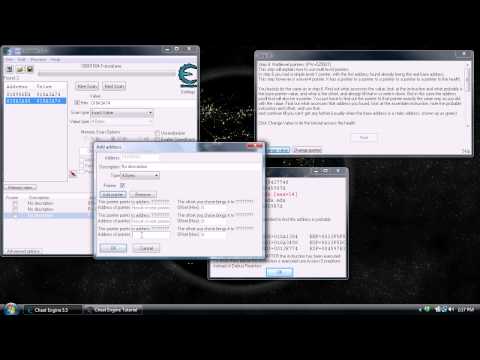 cheat engine 5.5 tutorial - http://cheatengine.org/index.php Cheat Engine is a tricky program for beginners to understand. This is intended to be a visual guide to introduce new users t...
