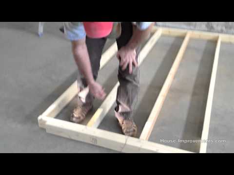 how to fasten stud wall to concrete floor