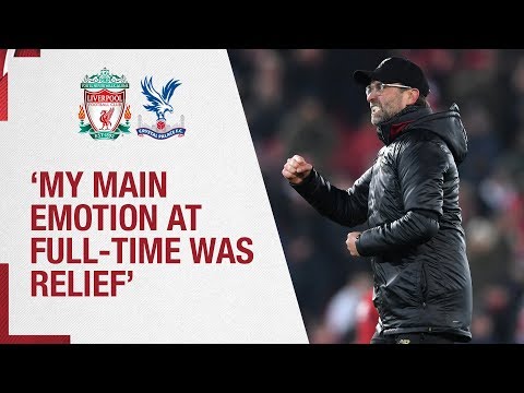 Video: Klopp's Crystal Palace reaction | 'My main emotion was relief'
