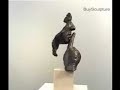 Serenity and Silence (Dark Bronze) - Contemporary Sculpture
