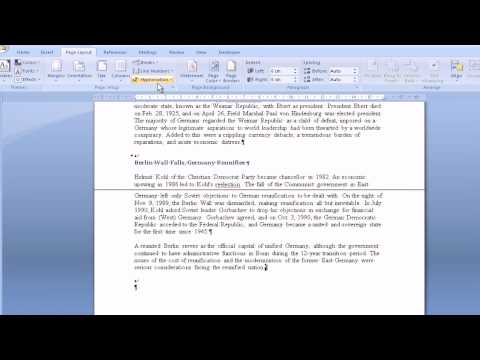 how to remove section break