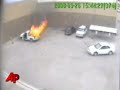 Surveillance video from a Wal-Mart in Kentucky captures a propane tank exploding in the back of a pickup truck. The driver survived with burns.  (Oct. 2)