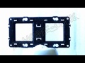 Click here to watch this video Support fixation à vis Batibox montage horizontal ou vertical pour 2 postes 4/5 modules 80252