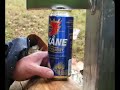 King of recycle! 13 beer-cans in 15sec