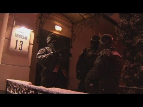Ukraine opposition party raided by masked armed men in Kiev