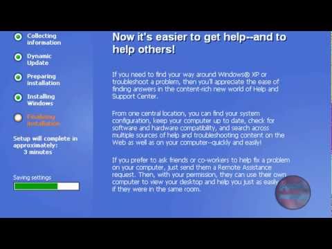 how to xp windows install
