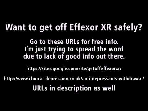 how to help effexor xr withdrawal