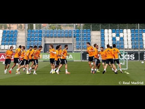 La plantilla empezó a preparar la final de la Champions
