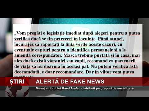 Mesaj atribuit lui Raed Arafat, distribuit pe grupuri de socializare