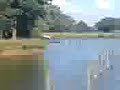 land rover 110 in the lake at billing aquadrome