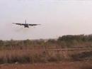 First aircraft into Thies - The day prior, 200 locals with machetes hacked the growth out of the field of an old abandoned strip