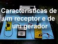 Características de um receptor e de um gerador Características de um receptor e de um gerador