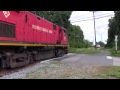 This morning, I was in the Succasunna-Kenvil area, so I decided to see if there was any activity on the Chester Branch. Sure enough, I spotted C-424 19 near the split off the Morristown/Boonton Line with a reefer. Soon enough, the train begins to make its way down the line, and I began my chase of it. We first see the train at Berkshire Valley Road. Next, we head down to Route 46 in Kenvil. This crossing is notable as it has a very rare US&S teardrop bell. After this, I set up at Main Street in Succasunna, as 19 picks up a hopper from Holland Manufacturing. It then runs around its train and crosses Main Street to head down to Kuiken Brothers. After picking up a boxcar and a centerbeam car, 19 begins pushing the pickup to the rest of the train. Here we see as it crosses the very busy Route 10. Thanks to all the traffic and the road layout, the conductor is only able to stop one direction of traffic at a time, as the engineer lays on the horn. Finally, we see as 19 pulls the 4 car train back towards the junction, once again at Route 46. Please enjoy!